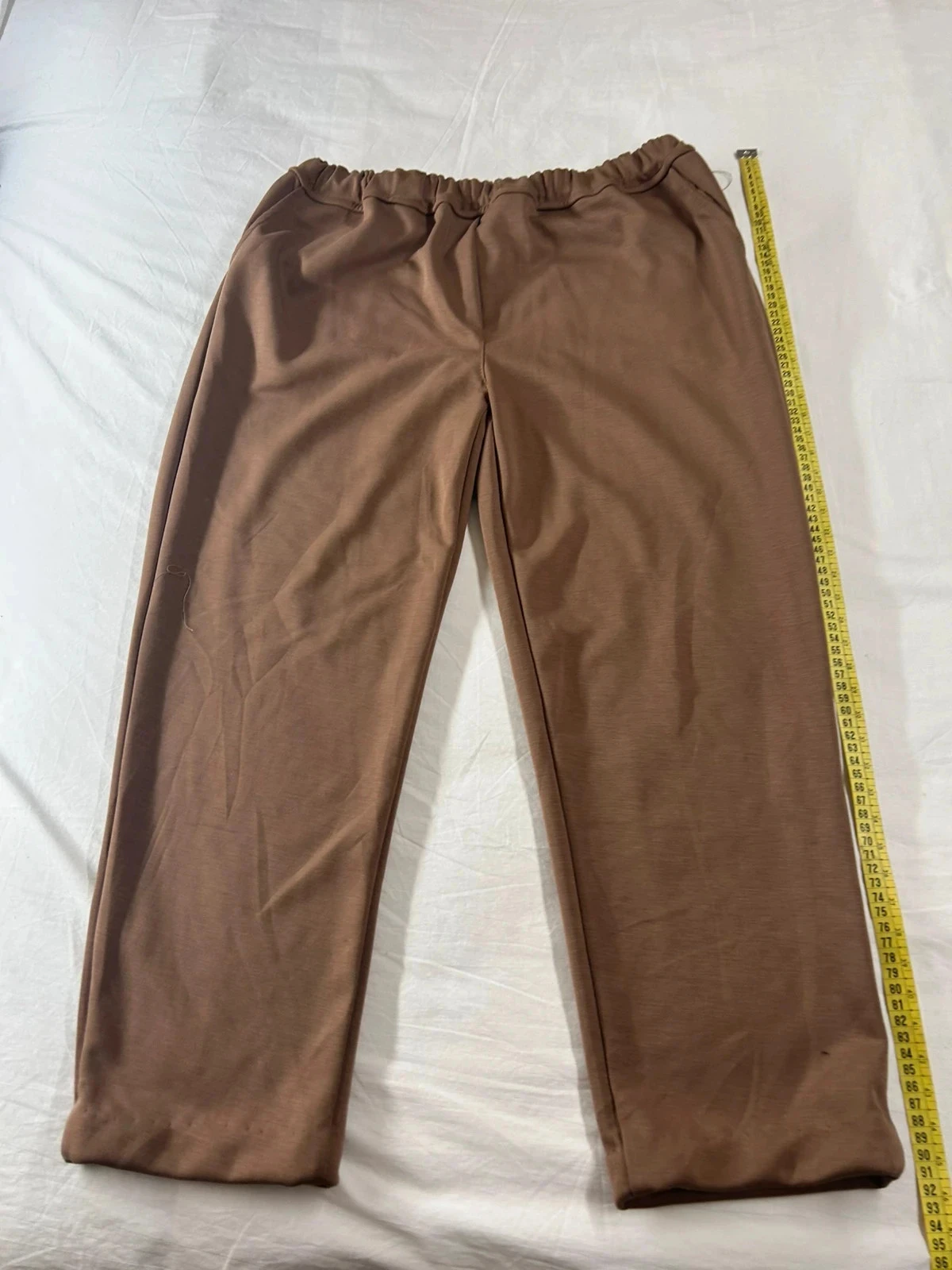 Bruine beige wijde broek comptoir de mode – photo 2